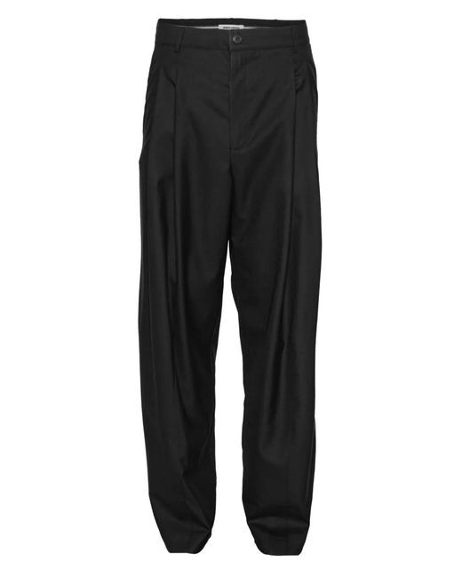 Henrik Vibskov Black Claus Pleated Trousers
