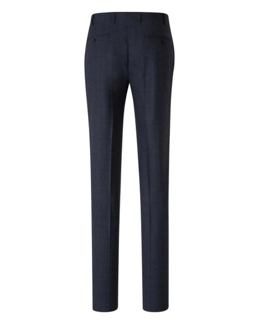 Canali Blue Checked Suit for men
