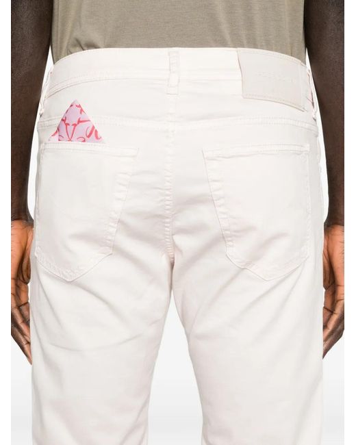 Jacob Cohen White Bard Trousers for men
