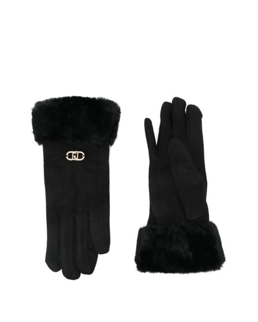 Liu Jo Handschoenen Van Imitatiebont in het Black