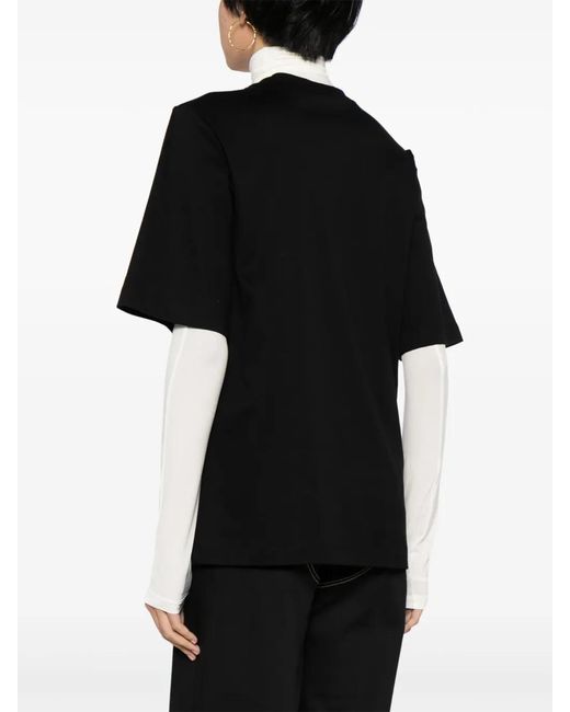 Off-White c/o Virgil Abloh Black Meteor Layered Cotton T-Shirt