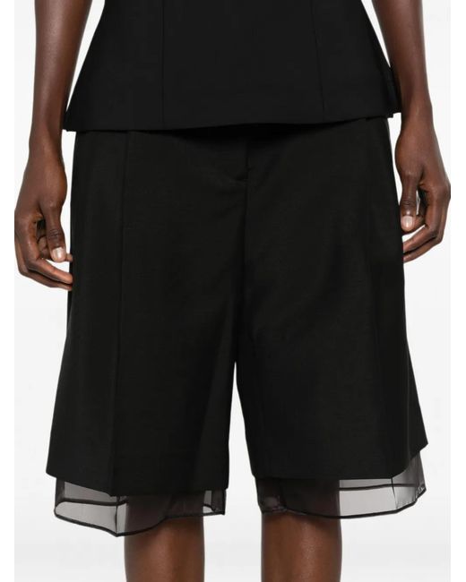 Rohe Black Organza Lined Shorts