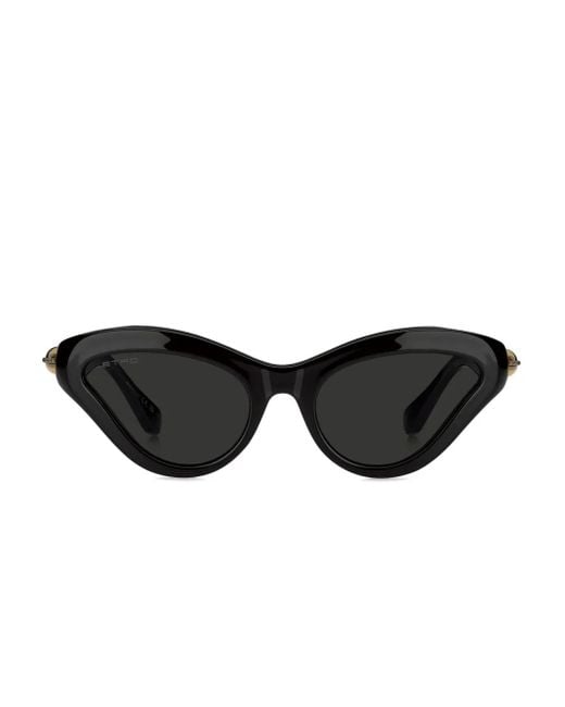 Etro Black Embellished Cat-Eye Sunglasses