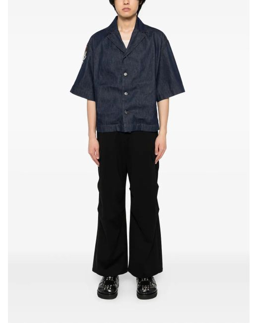 CROQUIS Black Wide-Leg Cargo Trousers for men