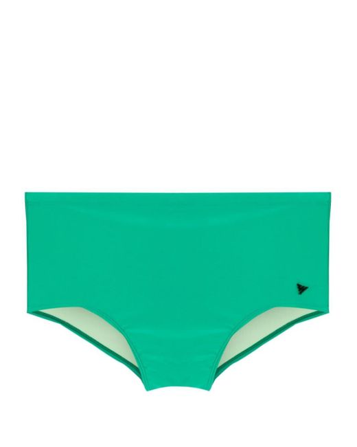 Amir Slama Green Logo-appliqué Swimming Trunks for men