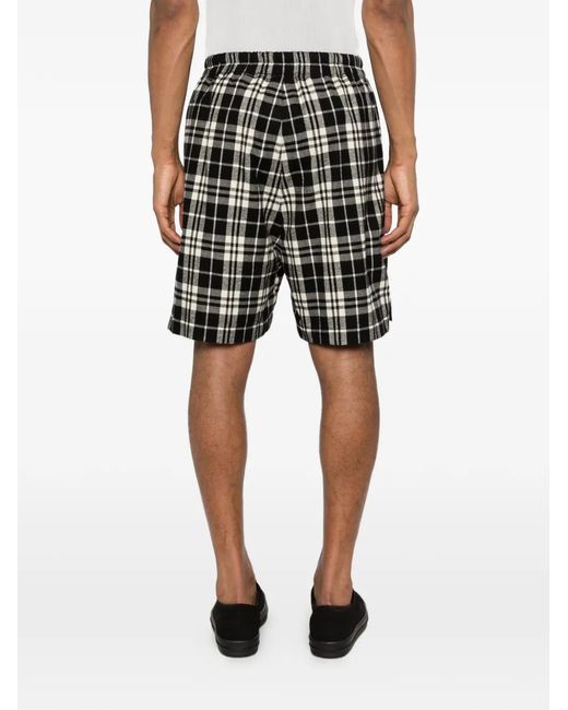 Rick Owens Black Graphic-Print Shorts for men