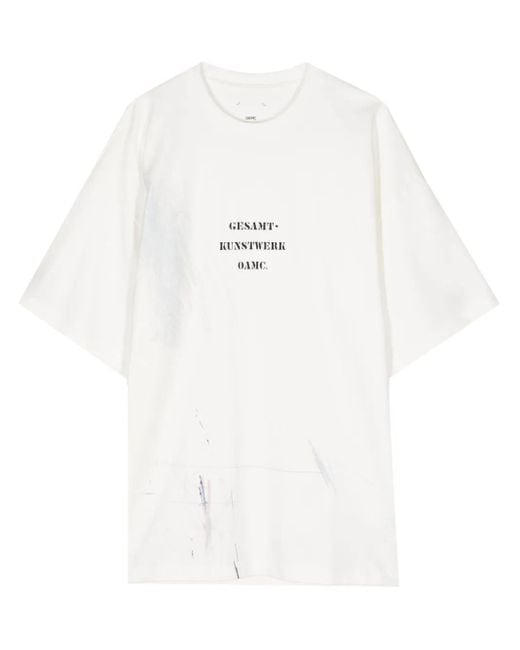 メンズ OAMC Scribble Tシャツ White