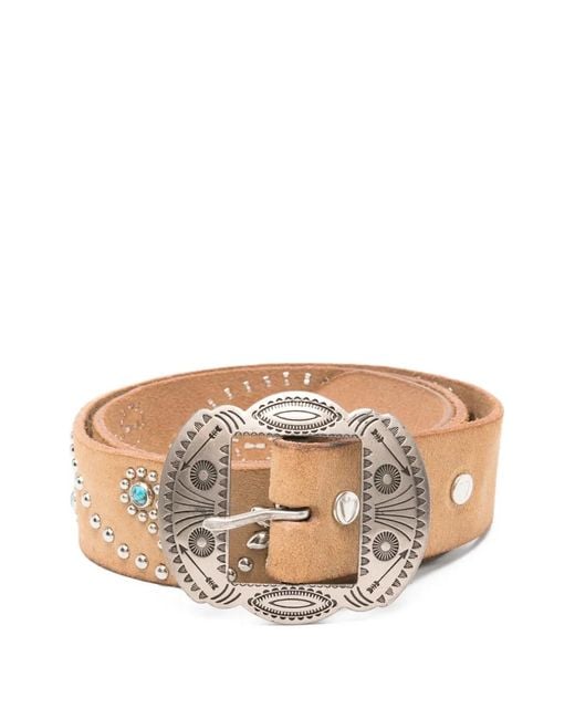 HTC Pink Rosamond Studded Leather Belt