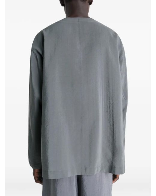 Lemaire Gray V-Neck Shirt for men