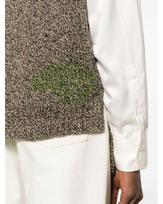 Maison Margiela Gray Mélange Wool-blend Vest for men