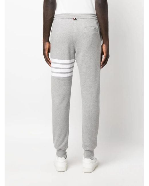 Thom Browne Gray Hector-Embroidered Track Pants for men