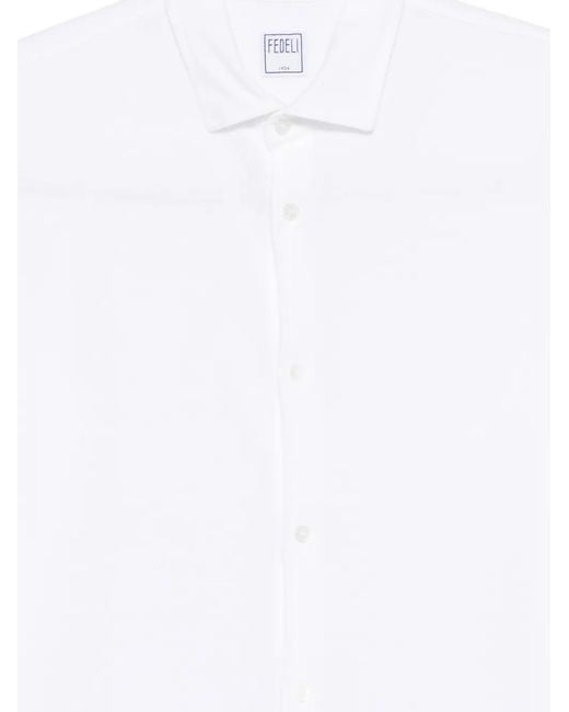 Fedeli White Buttoned Shirt for men