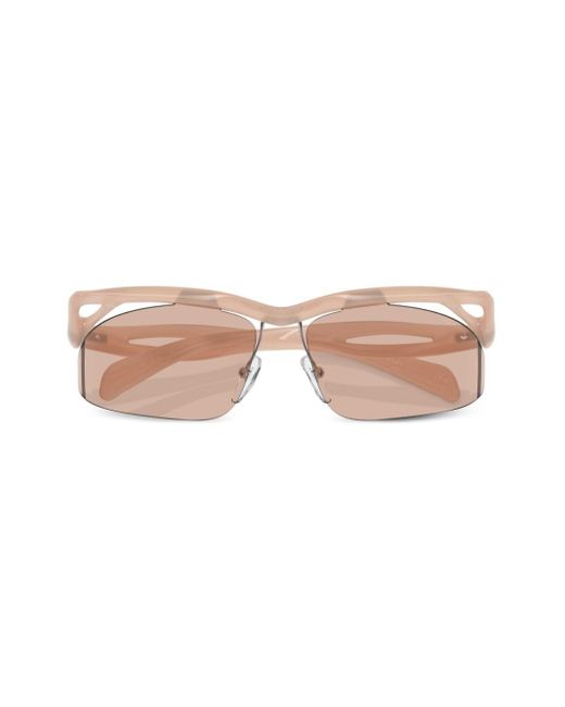 Prada Pink Prada Pr A25s Geometric Frame Sunglasses