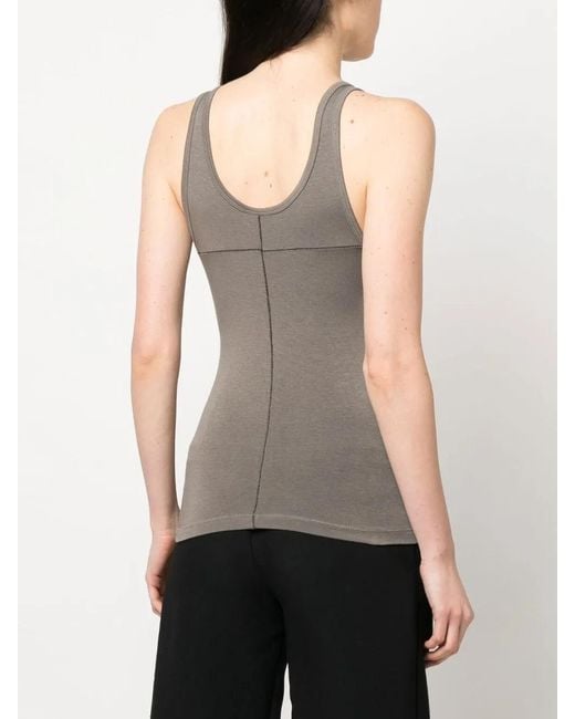 Thom Krom Gray Contrast-Stitching Top