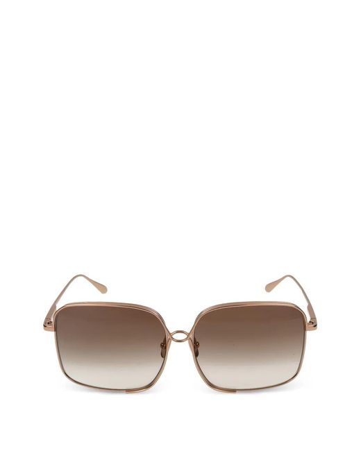 Linda Farrow Pink Genevieve Square-Frame Sunglasses