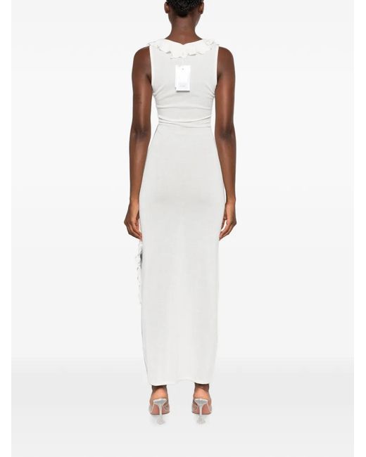 Asta Resort White Antonella Ruffled Maxi Dress