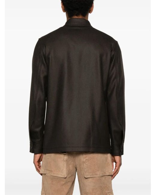 Tagliatore Black Wool Jacket for men