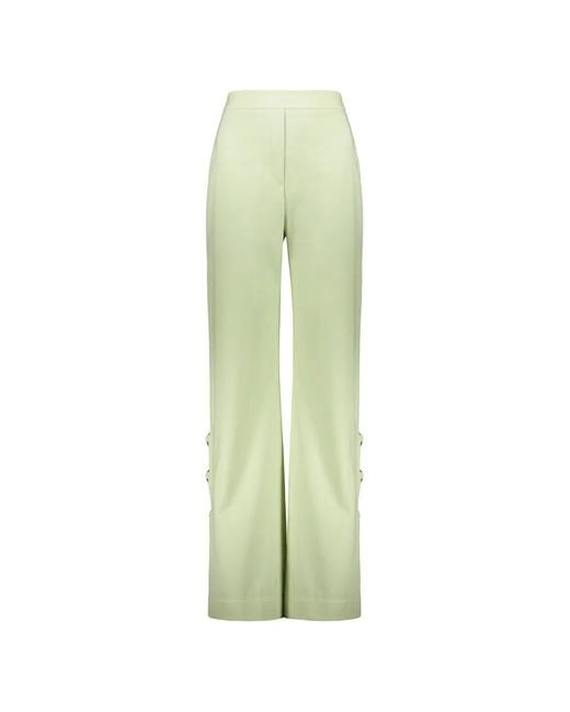 Ellery Green Flared-Leg Side-Detail Trousers