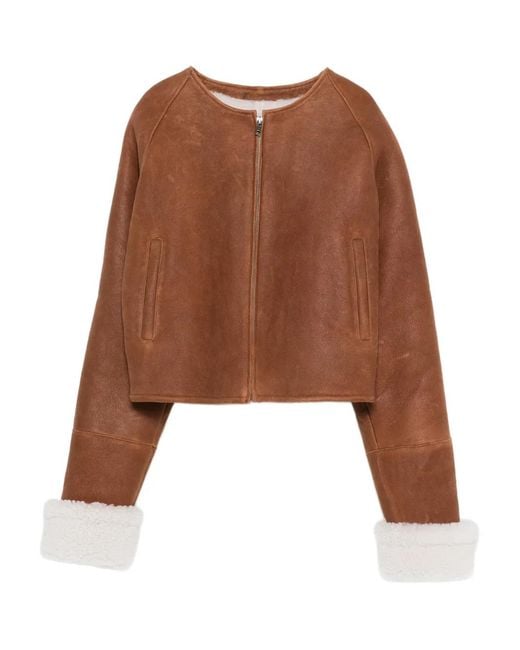 Manokhi Brown Trim Jacket