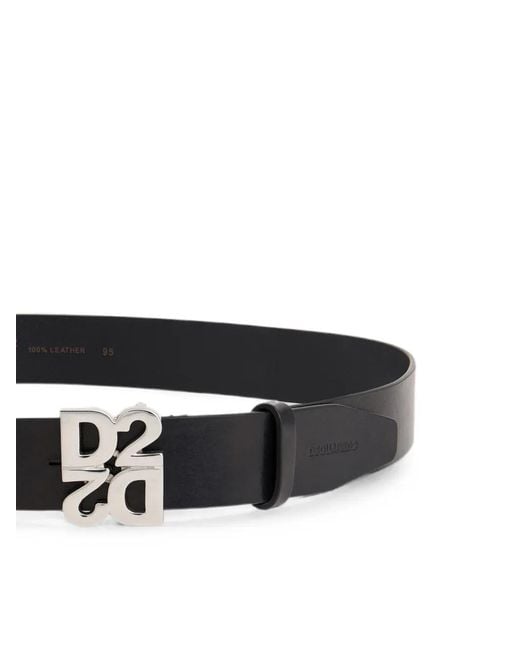 DSquared² White D2 Upside Down Belt for men