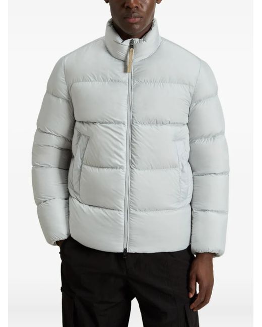 Woolrich Gray Quilted Puffer Jacket for men