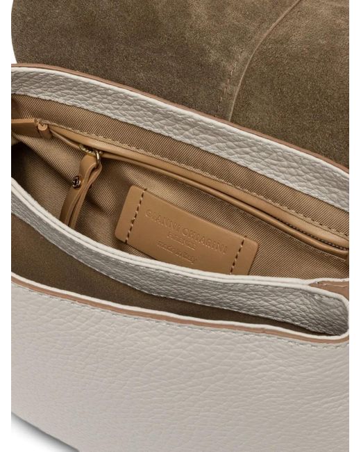 Gianni Chiarini White Helena Leather Shoulder Bag