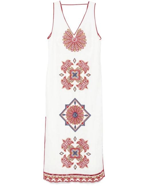 Robe Marys Tiles Richelieu À Coupe Mi-Longue Farm Rio en coloris White