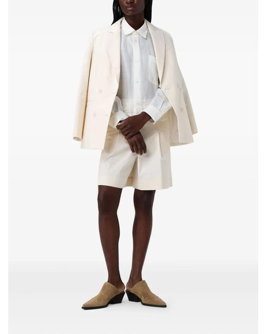 A.P.C. White Lucy Double-Breasted Blazer