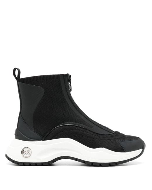 Michael Kors Black Dara Zip-up Sneaker Boots