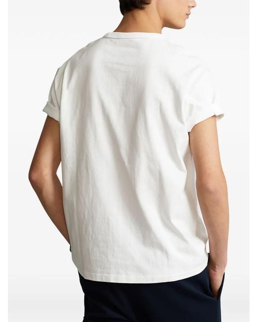 Polo Ralph Lauren White Chest-Logo T-Shirt for men