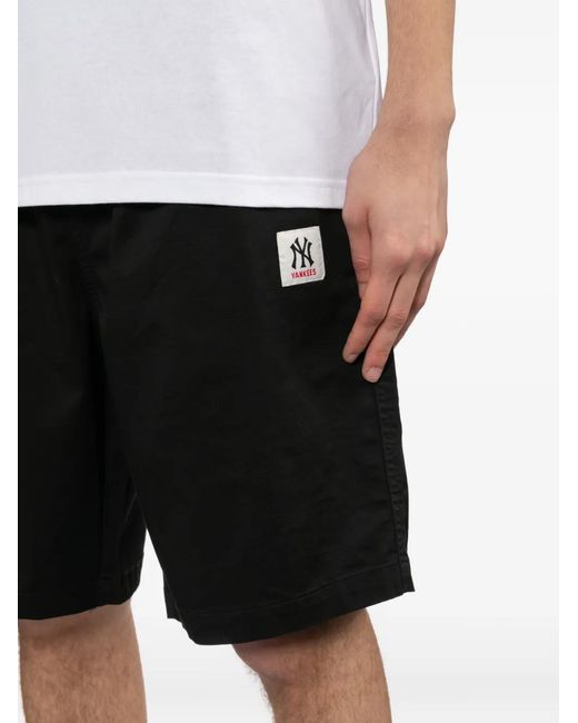 KTZ Black Ny Yankees Shorts for men