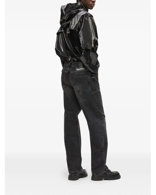 Karl Lagerfeld Black Five-Pocket Denim Jeans for men