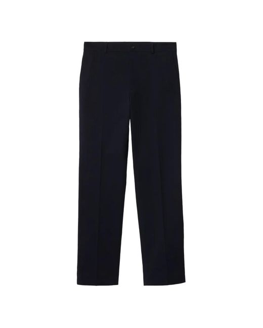 Burberry Blue Cotton-Twill Chinos for men