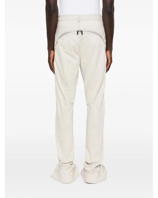 Rick Owens White Jean À Détails De Zips Sur Les Côtés for men