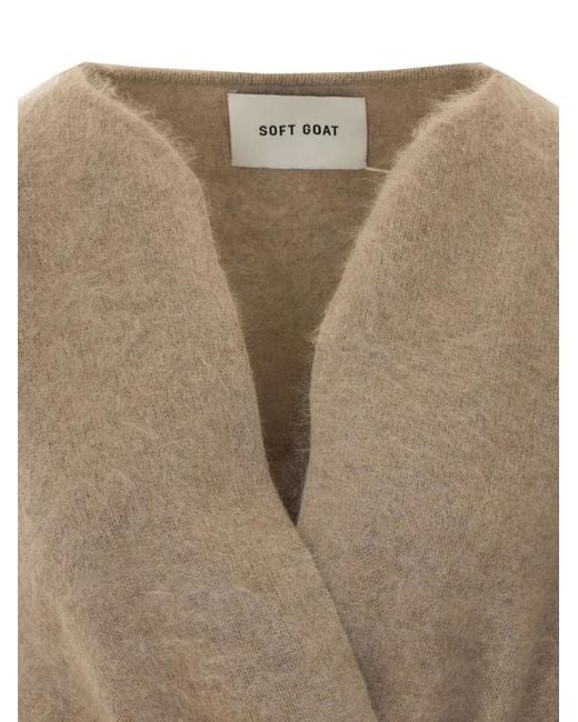 Soft Goat Natural Cashmere Cardigan