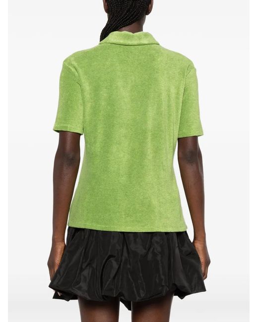 A.M.G Green Polo En Tissu Éponge