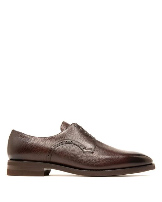 Bally Deerskin Lace Up Derby Shoes in Brown for Men Lyst