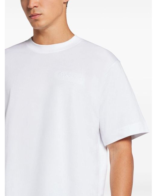Lacoste White Cotton T-shirt for men
