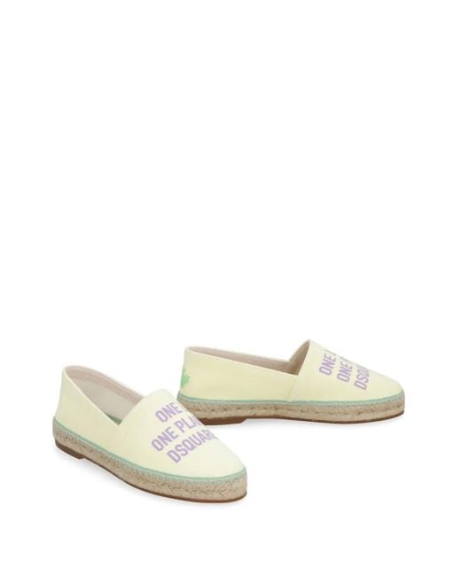 DSquared² Natural Logo-Print Espadrilles