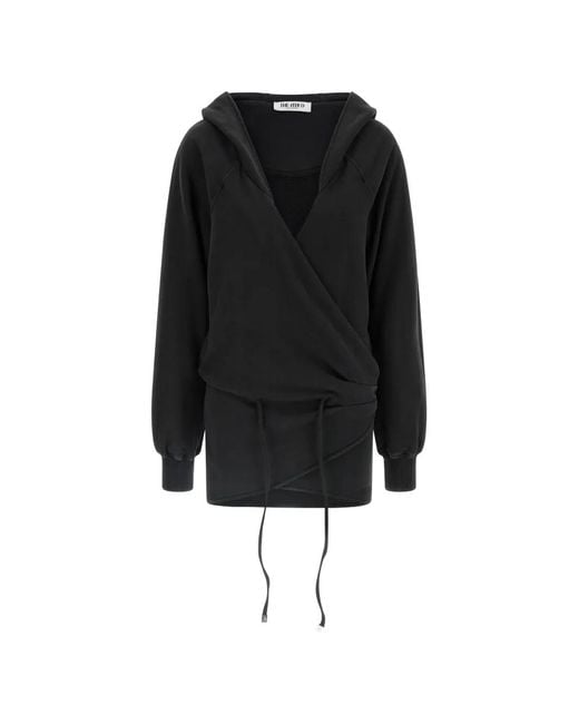 The Attico Black Hooded Dress
