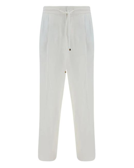 Brunello Cucinelli Gray Drawstring-waistband Trousers for men