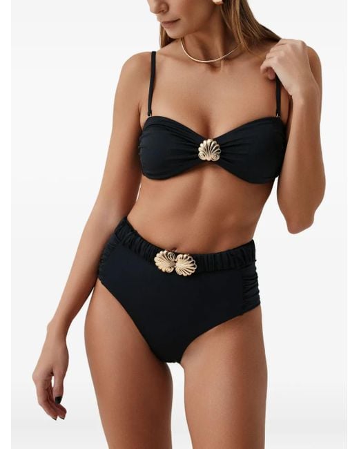 SOFIA ERHAN Black Seashell-Embellished Bikini