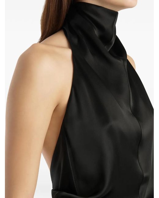 Khaite Black Backless Halterneck Mini Top Size 2