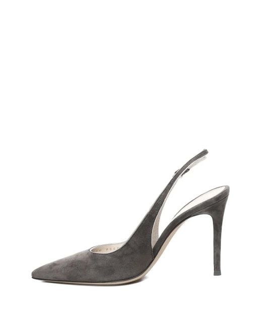 Gianvito Rossi Metallic Slingback Mules