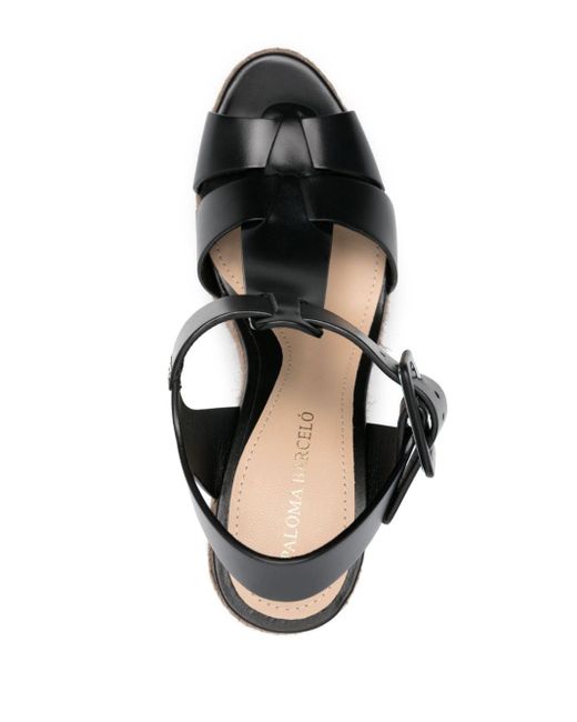 Sandalias Alison con tacón de 125 mm Paloma Barceló de color Black