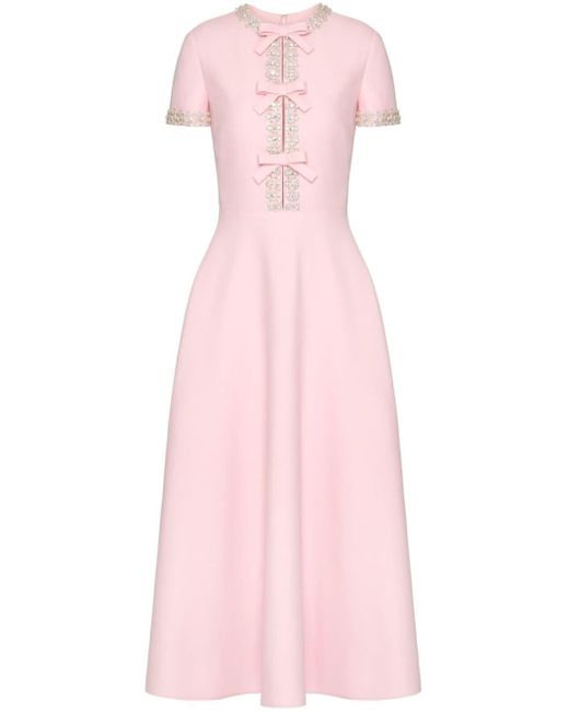 Valentino Garavani Pink Crystal-Embellished Dress