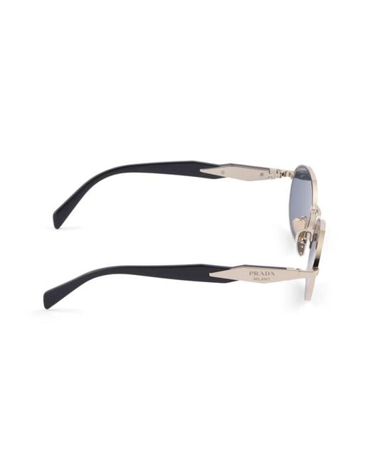 Prada Metallic Oval-Frame Sunglasses