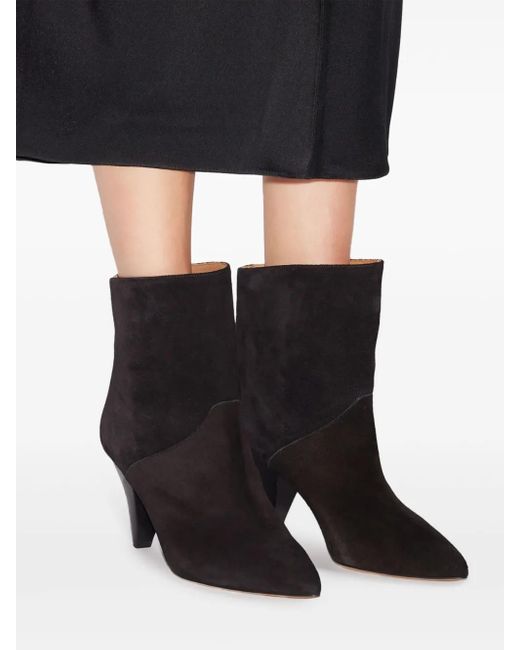 Isabel Marant Loline 75mm スエードブーツ Black