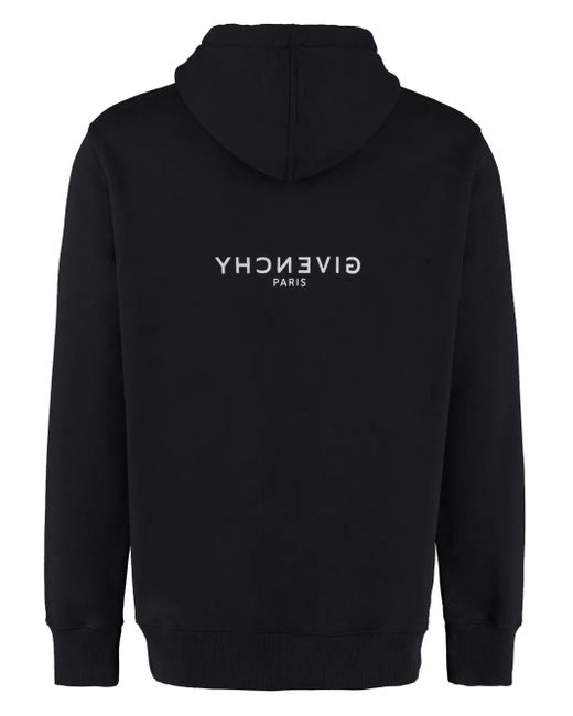 Givenchy Blue Logo-Print Hoodie for men