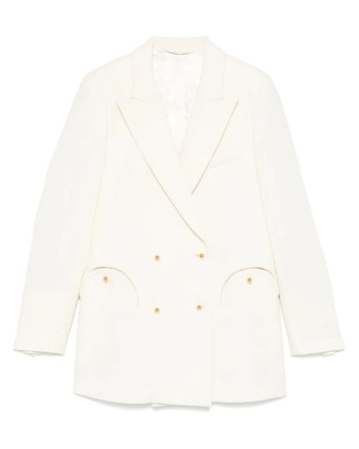 Blazé Milano White Double-Breasted Blazer